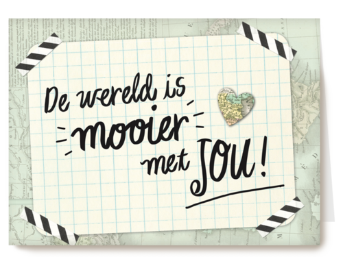 compliment de wereld is mooier met jou