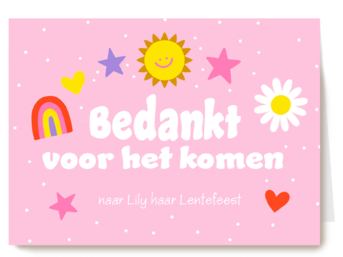 Kaart Hallmark | Lentefeest | Bedankt Voor Het Komen Naar Mijn Lentefeest