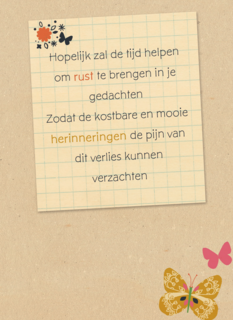 tijd rust gedachten kostbare herinnering verlies verzachten