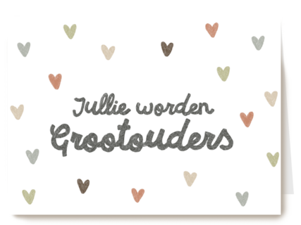 zwangerschap felicitatie jullie worden grootouders hartjes