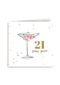21 years young with a pink cocktail