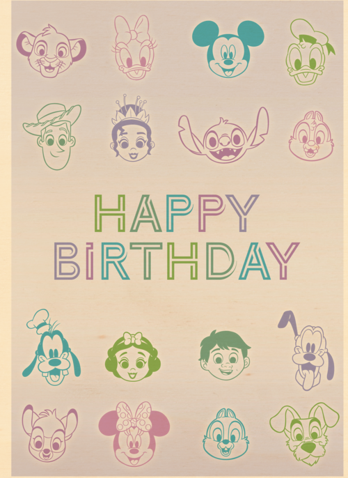 Disney Pixar verjaardagskaart happy birthday