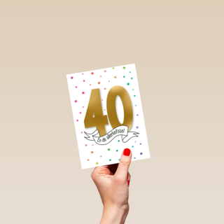 Verjaardagskaart 40 en de allerliefste