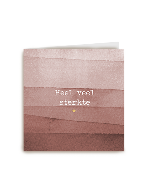 Kaart Hallmark | Condoleance Kaarten Herinnering | Condoleance Heel Veel Sterkte Roze