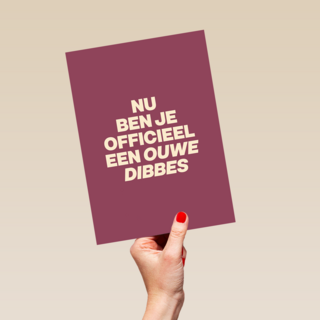 verjaardag kaart man ouwe dibbes