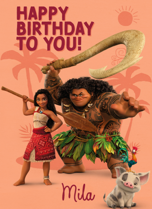 Disney Vaiana Happy Birthday To You