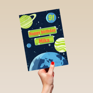 Verjaardag Jongen Planeten