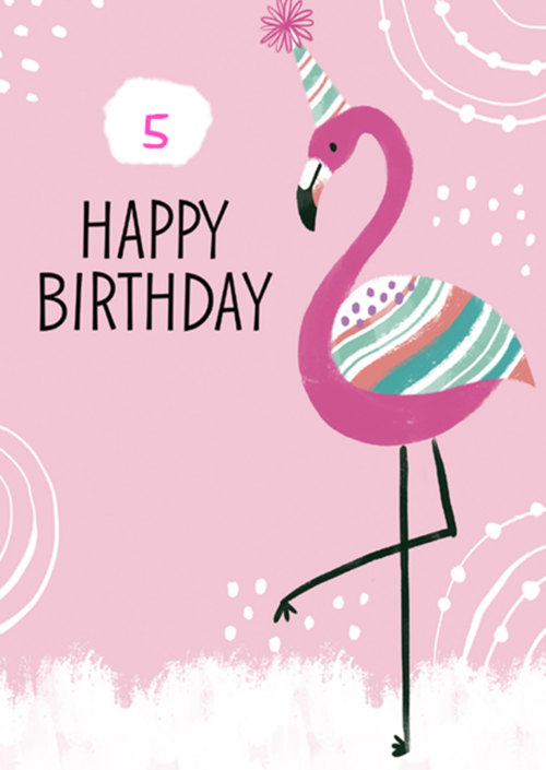 Verjaardagskaart Hallmark | Verjaardagskaart Roze Flamingo