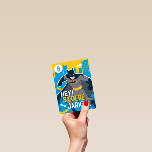 Batman verjaardagskaart hey stoere jarige