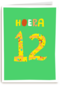 Verjaardagskaart 12 hoera jongen