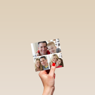 fotokaart drie keer witte rand