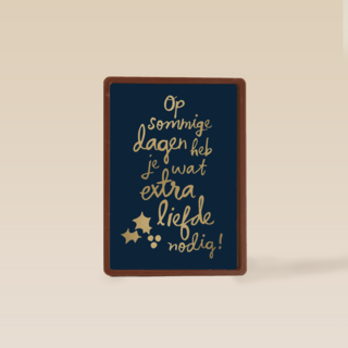 kerstkaart op sommige dagen heb je wat extra liefde nodig