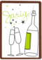 tekening champagne en glazen
