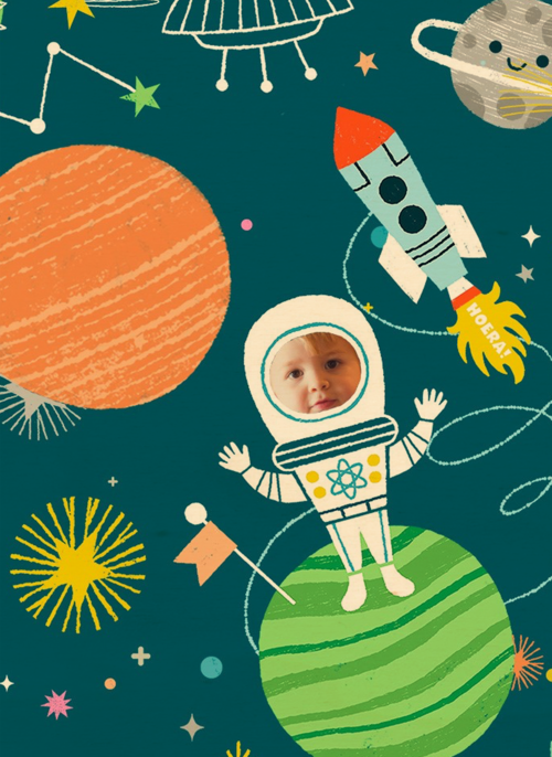 deze kleine astronaut is jarig