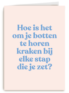 verjaardag kaart grappig je botten horen kraken