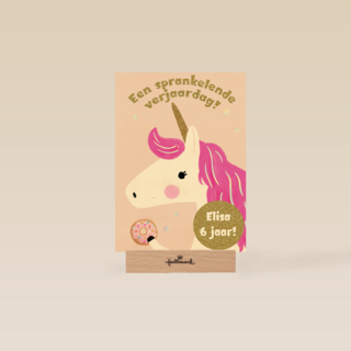 Verjaardag Unicorn Met Donut