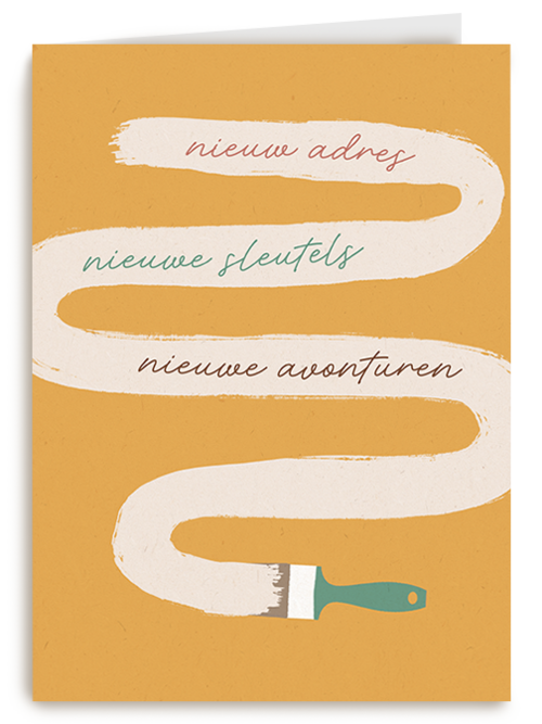 Kaart Hallmark | Felicitatie Nieuwe Woning | Nieuw Adres Nieuwe Sleutels