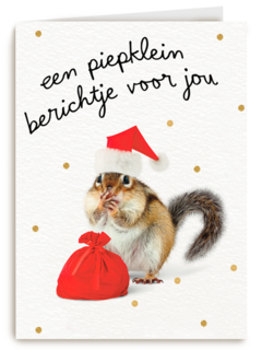 Kerstkaart hart onder de riem Een piepklein berichtje voor jou