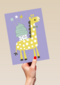 giraffe met cupcake