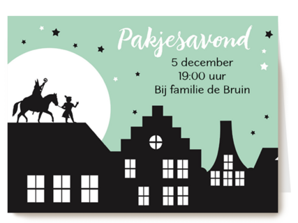 sinterklaas kaart Pakjesavond