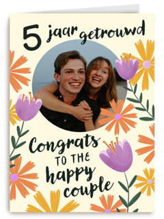Jubileum Fotokaart Congrats To The Happy Couple