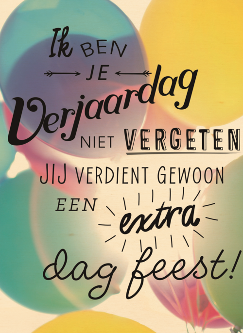 te laat birthday verjaardag
