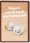 baby kaart andc slapen wordt toch overschat joh