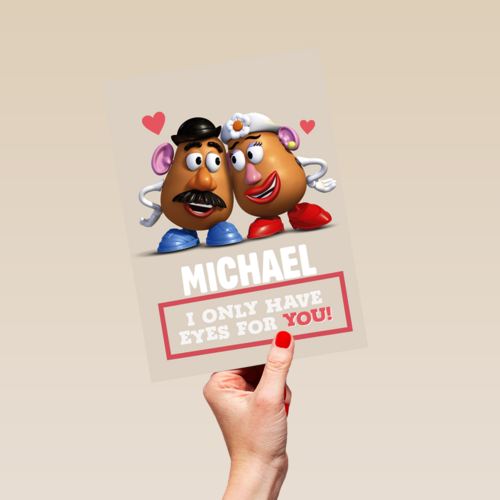 mr potatohead liefde kaart i only have eyes for you