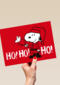 Kerstkaart Snoopy hohoho