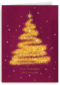 kerstkaart klassiek gouden kerstboom