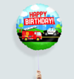 Ballon Happy Birthday Brandweer Politie Multi