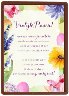 pasen kaart genieten van de eerste zonnestralen