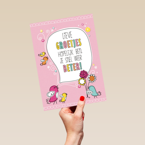 ombouw lieve groetjes hopelijk ben je snel weer beter