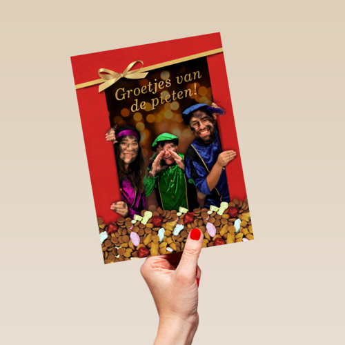 Sinterklaas kaart groetjes van de pieten