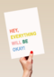 Sterktekaart everything will be ok Engels