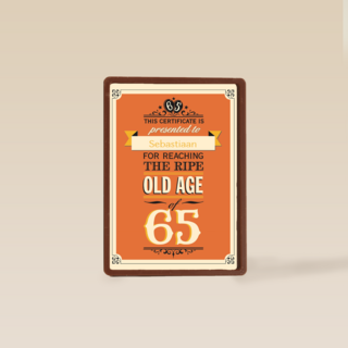 leeftijd vijfenzestig old age