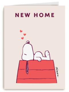 verhuisd kaart snoopy new home