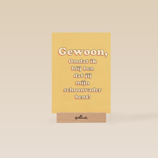 kaart blij dat jij mijn schoonvader bent