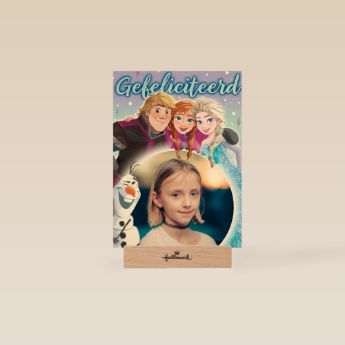 Frozen foto verjaardagskaart Elsa Anna Olaf Sven