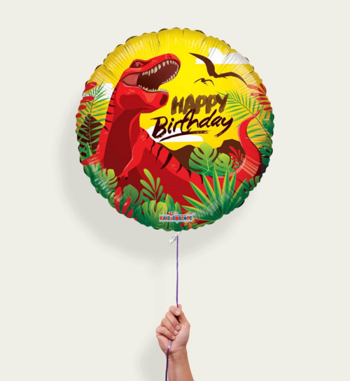 Ballon Happy Birthday Dinosaurus Multi