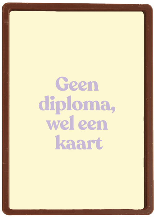 Chocolade Kaart Diploma | Hallmark | Chocolade Kaart Hallmark | Diploma | Gezakt Kaart Geen Diploma Wel Een Kaart
