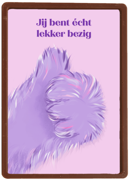 Kaart | Hallmark | Compliment | Jij Bent Echt Lekker Bezig Fluffy Hand