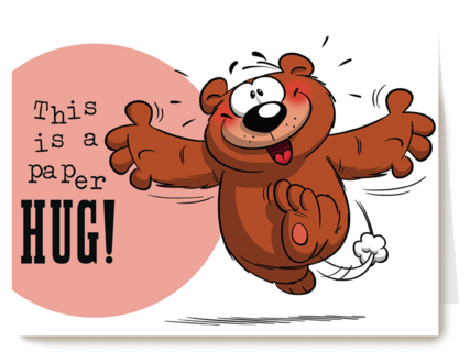 funny mail this is a paper hug