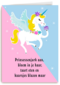 unicorn prinsessenjurk aan