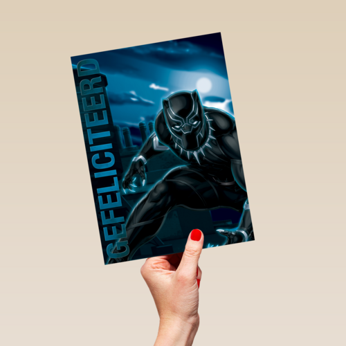 Black Panther kaart gefeliciteerd