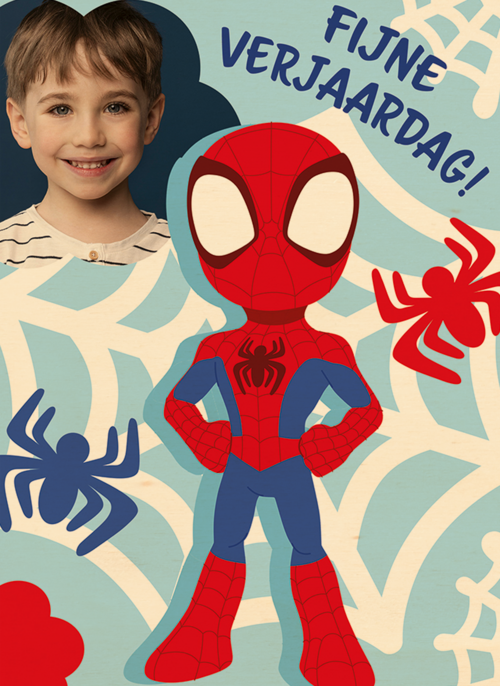 Fotokaart verjaardag spidey