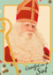 Sinterklaaskaart Groetjes van de Sint blauw kader