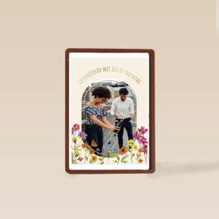 Gefeliciteerd met jullie trouwdag fotokaart