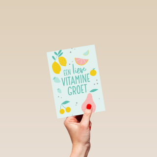 Beterschapskaart een lieve vitaminegroet