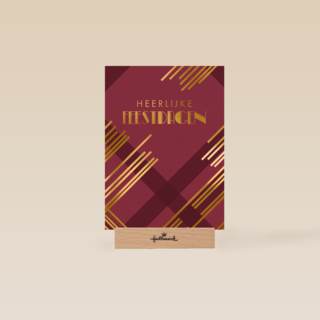 Stijlvolle rode kerstkaart